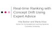 Real-time ranking with concept drift using expert advice