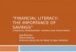Financial Literacy Seminar for Secondary School Students