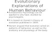 Introduction evolutionary psychology