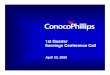 Q1 2009 Earning Report of Conocophillips