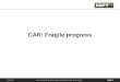 CAR: Fragile progress
