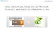 Microsoft Expression Web Add-in for AllWebMenus: How to download, install and use it