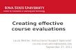 Creating effective course evaluations