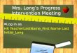 March 15th intervention meeting