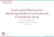 Automated Planning for Resolving Model Inconsistencies - A Scalability Study