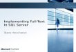 Implementing Full Text in SQL Server