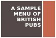 British menu and fish and chips (project  ready to order)