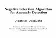 Negative Selection for Algorithm for Anomaly Detection