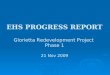 MDC EHS Progress Report Presentation 21 Nov 09