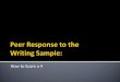 Peer Response To The Student Sample