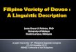 Filipino Variety of Davao (FVD): A Linguistic Description