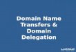 Domain name transfers & Domain Delegation