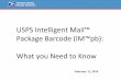 USPS Intelligent Mail™ Package Barcode IMpb - Webinar February 11, 2014