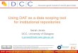 Using DAF as a Data Scoping Tool, by Sarah Jones