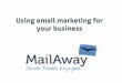 Effectively using email marketing