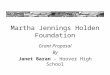 Martha Jennings Holden Foundation