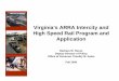 Virginia's ARRA Intercity and High Speed Rail Program - Fall 2009