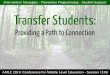 Transfer Students: Providing a Path to Connection