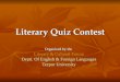 Literary quiz presentation round 1