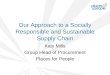 Places for People Responsible Supply Chain Management