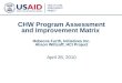 CHW Program Assessment and Improvement Matrix