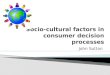 Socio cultural factors in consumer decision processes