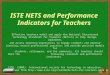 Iste nets and performance indicators for teachers