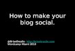 Making your blog social