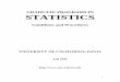 GRADUATE PROGRAMS IN STATISTICS