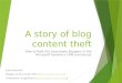 A Story of Blog Content Theft