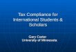 Us Tax Compliance For International Students And Scholars