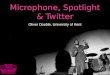 Digibury: Oliver Double - Microphone, Spotlight & Twitter