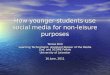 How younger students use social media for non-leisure purposes