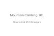 Mountain climbing 101