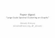 IJCAI13 Paper review: Large-scale spectral clustering on graphs