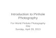 Introduction to pinhole photography