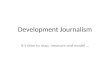 Development Journalism Talk At Uplb