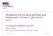 Wednesday 29 June, W10 - Preparing for the 2012 Olympic Games - Cllr Stephen Castle
