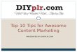 Content Marketing Top 10 Tips