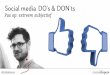 Social media do's and don'ts [Dutch] (by Oliver de Leeuw from @Nameshapers) - presentation Tweekeertwee café 26 February 2014