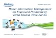 Better Information Management for Improved Productivity