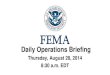 FEMA Daily Operations Briefing for Aug 28, 2014