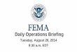 FEMA Daily Operations Briefing for Aug 26, 2014