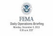FEMA Operations Brief for Dec 9, 2013
