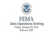 FEMA Daily Ops Briefing for Oct 25, 2013
