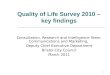Early findings from the Quality of Life Survey