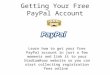 Getting Your Free PayPal Account