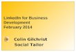 Linkedin Training for Business Development; Social Tailor