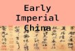 Early imperial china