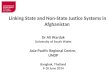 Linking State and Non-State Justice Systems in Afghanistan